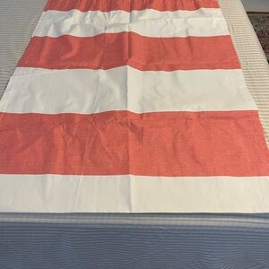 Pink  and White Striped curtain